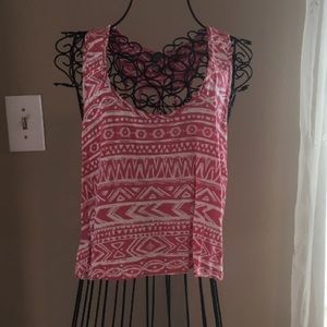Tribal print crop top